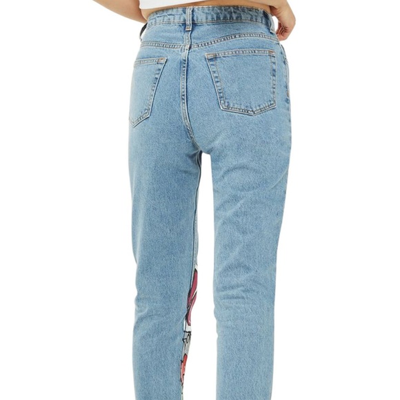 Glitter Graffiti Mom Jeans - Picture 2 of 7